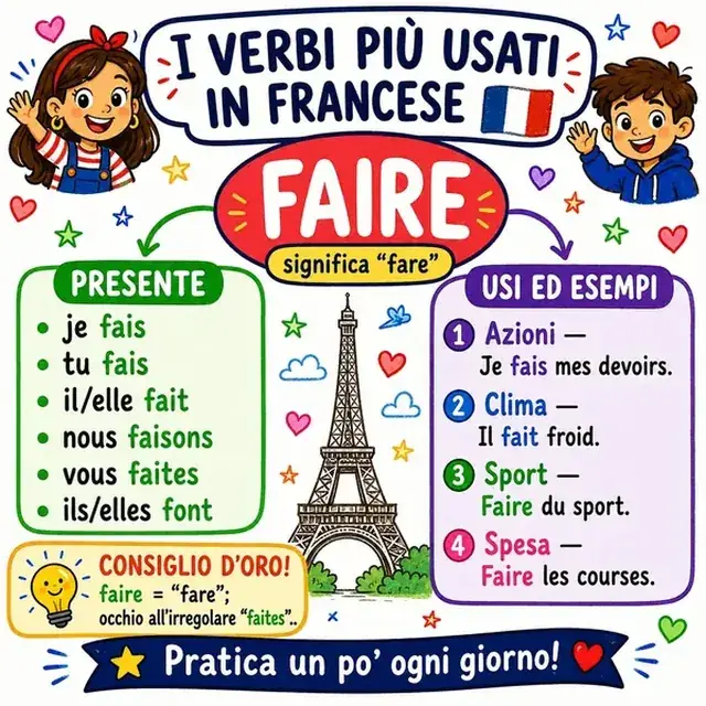 Mappa mentale: verbo FAIRE
